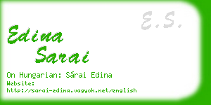 edina sarai business card